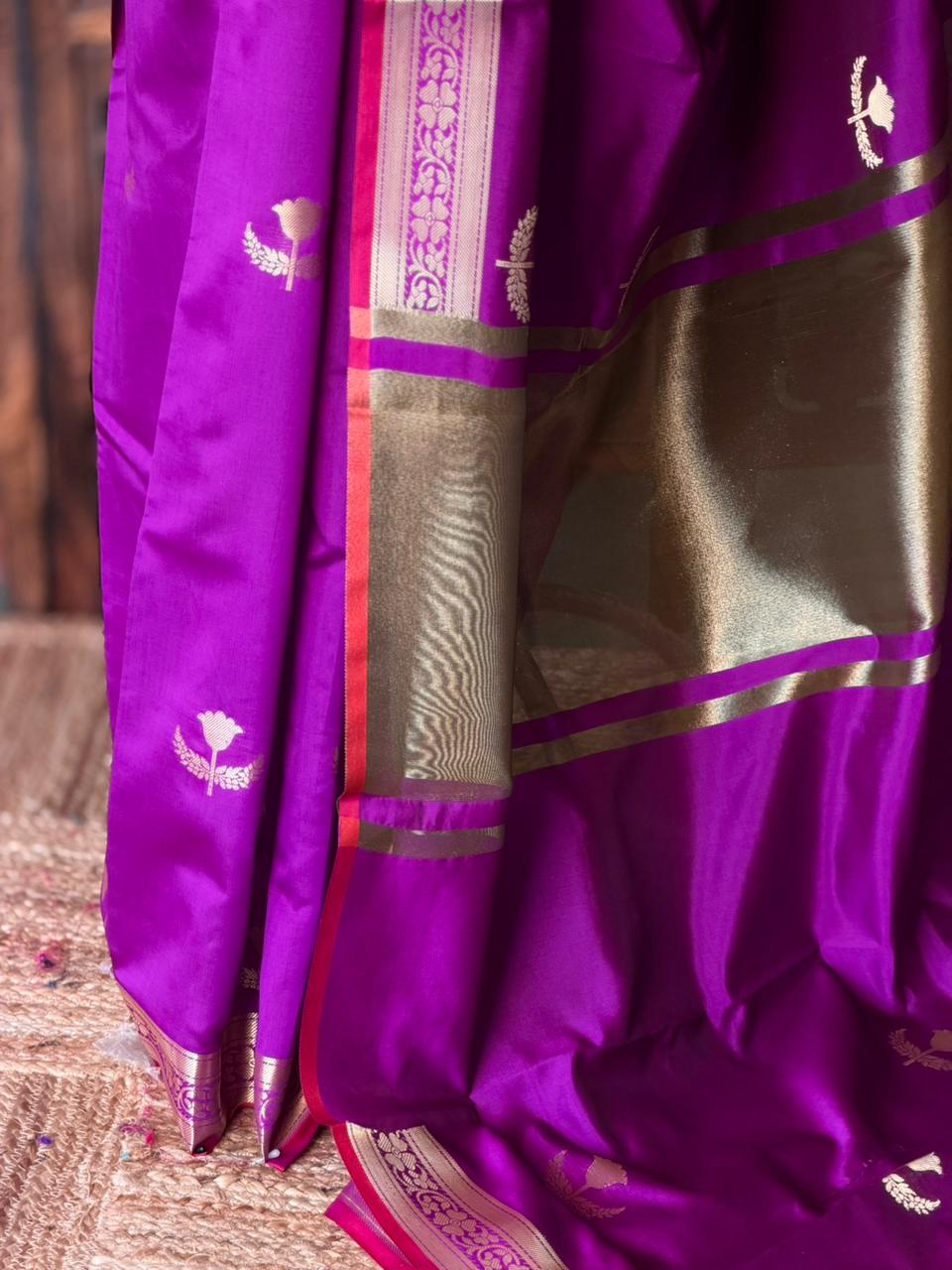 Vadamalli Semi Raw mango silk saree- PBR50A