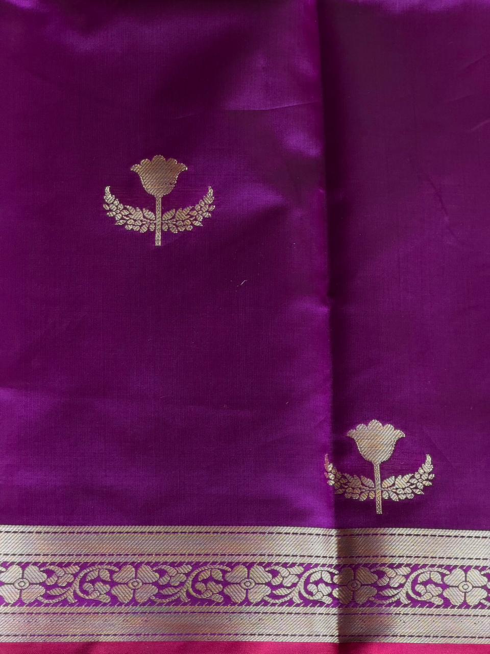 Vadamalli Semi Raw mango silk saree- PBR50A
