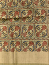 Green silk cotton saree- PBR49G