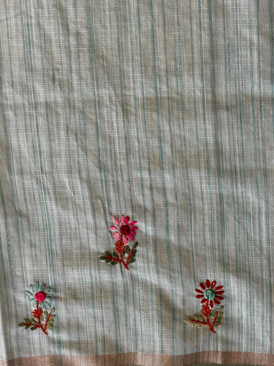 Pastal Blue organza tissue saree- PBR51A