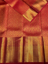 Maroon pure 2g zari Kanchipuram Silk saree - PPURE93