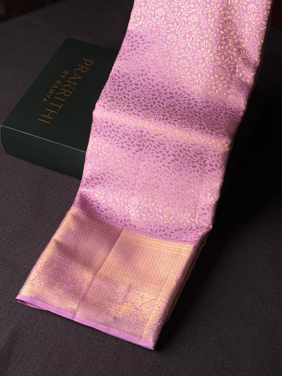 Lavender pure Kanchipuram Silk saree - PPURE94