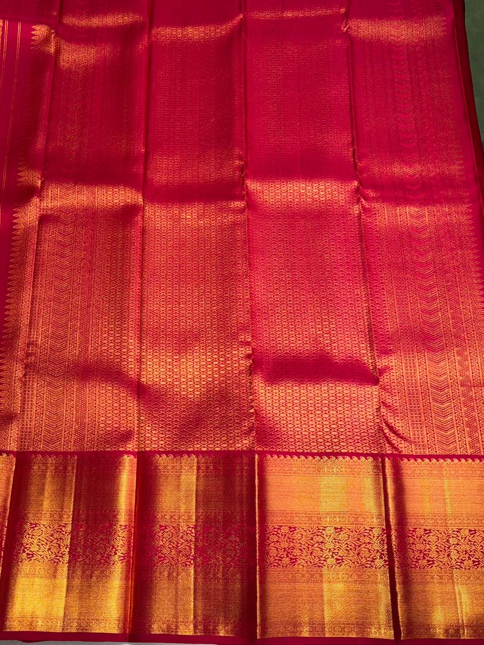 Maroon pure Kanchipuram Silk saree - PPURE95