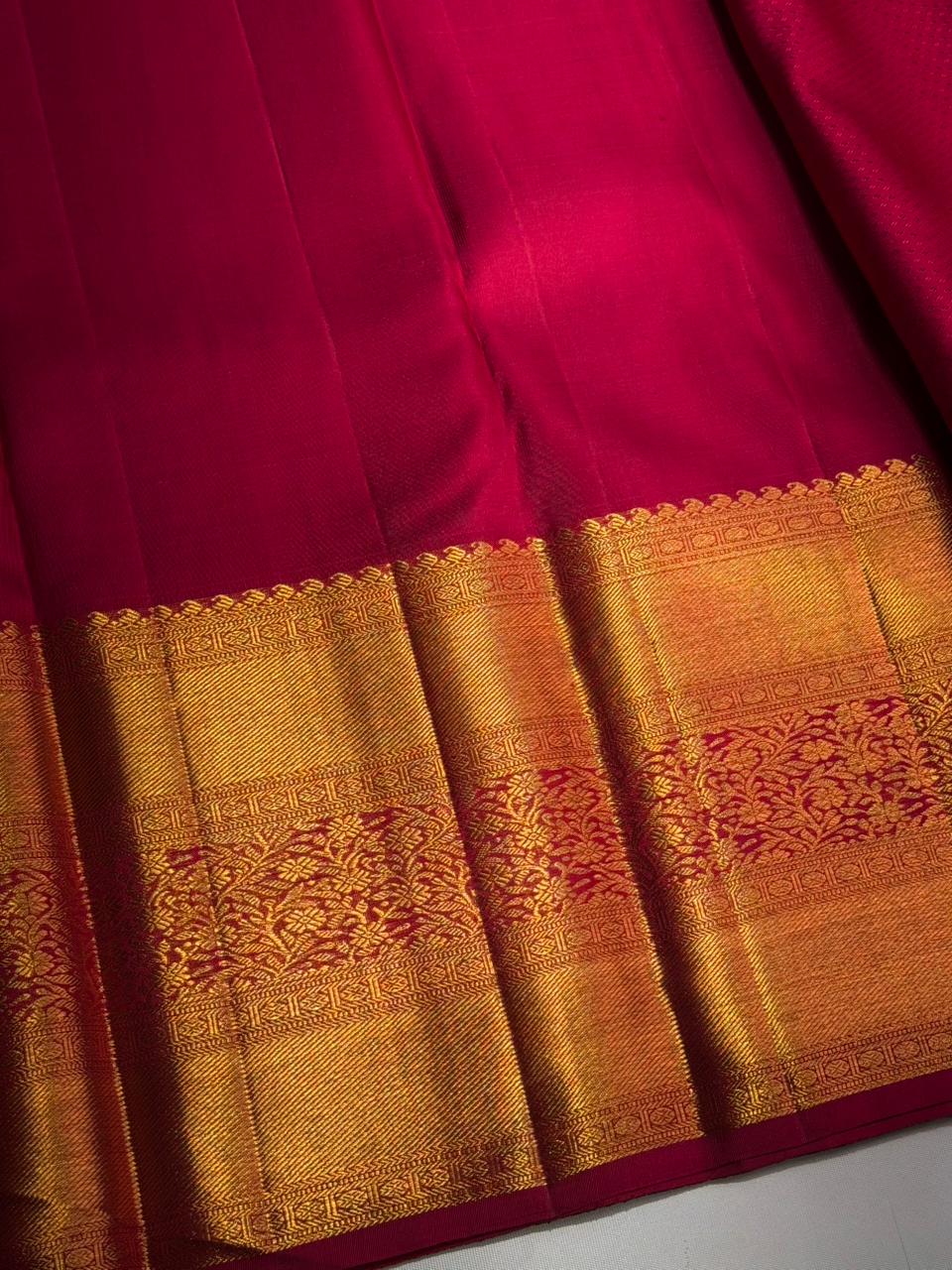 Maroon pure Kanchipuram Silk saree - PPURE95