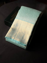 Pastal blue pure Kanchipuram Silk saree - PPURE98