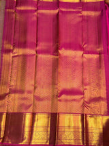 Grey and magenta pure Kanchipuram Silk saree - PPURE100