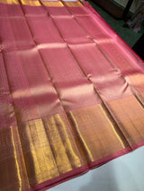 Pastal blue and pink Kanchipuram Silk saree - PPURE102