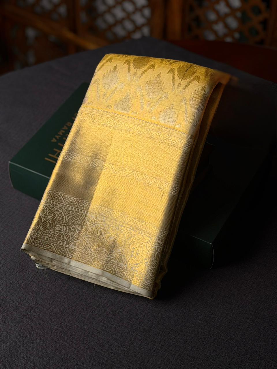 Gold tissue pure Kanchipuram Silk saree - PPURE103