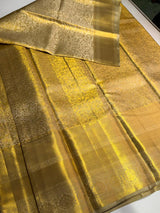 Gold pure tissue Kanchipuram Silk saree - PPURE107