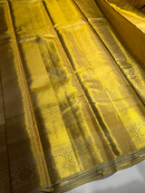 Gold pure tissue Kanchipuram Silk saree - PPURE107