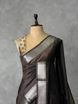 Brown silk cotton saree- PBR49H