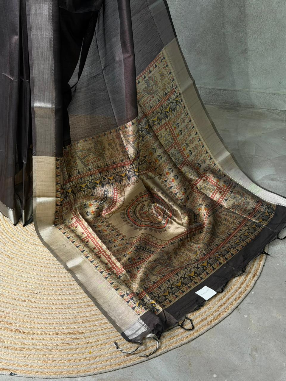 Brown silk cotton saree- PBR49H