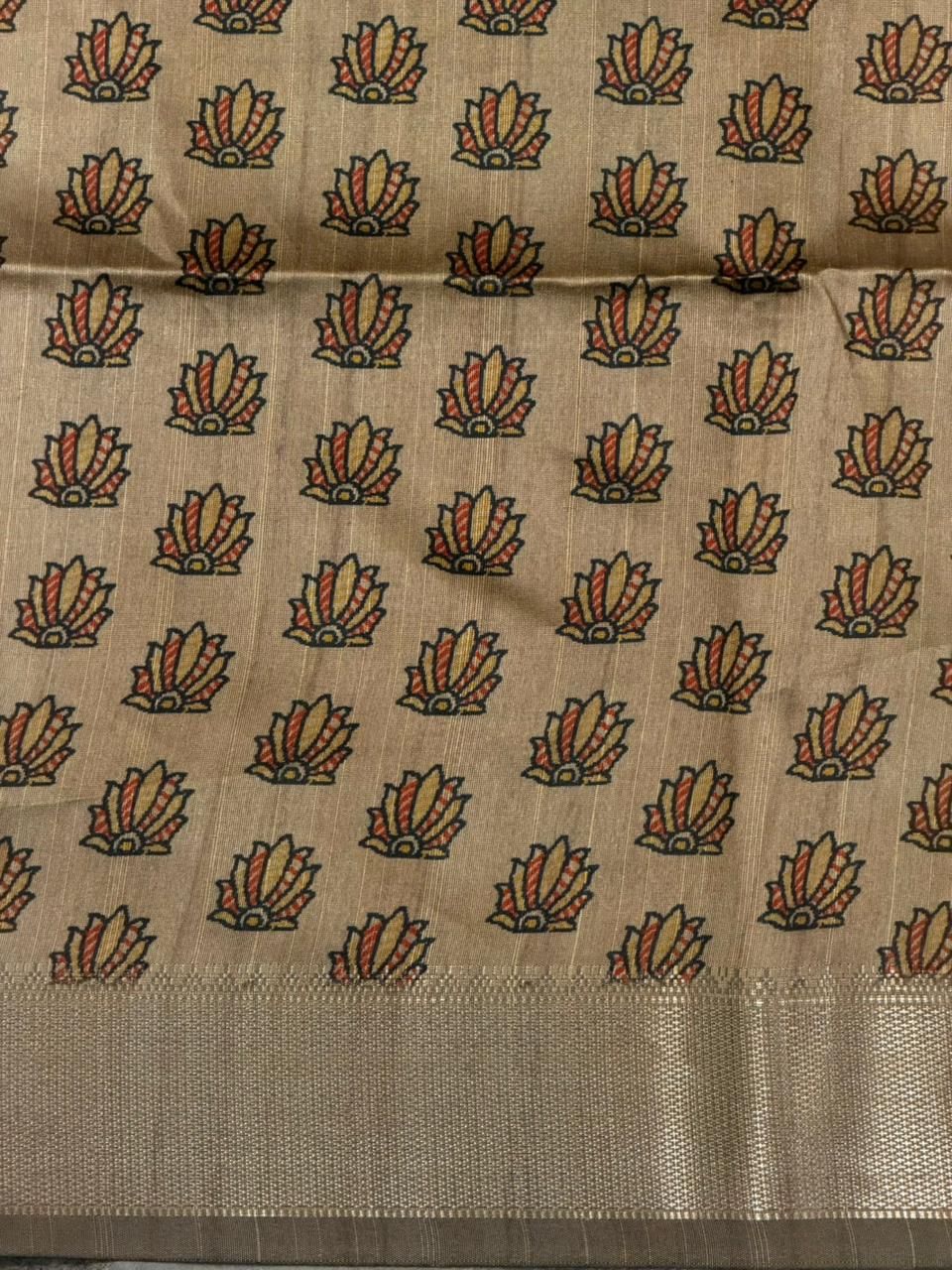Brown silk cotton saree- PBR49H