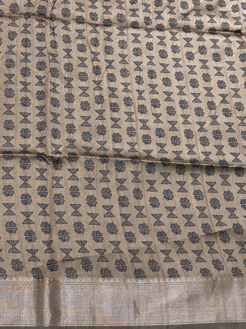 Blue silk cotton saree- PBR49J
