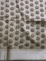 Bluish grey silk cotton saree- PBR49L