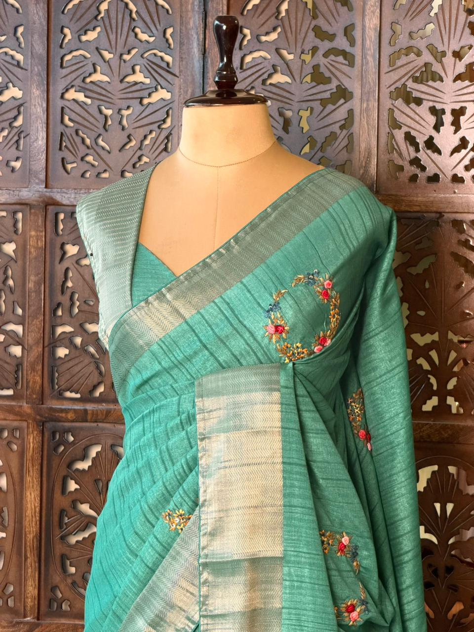 Soft tusser silk saree- PBR52A