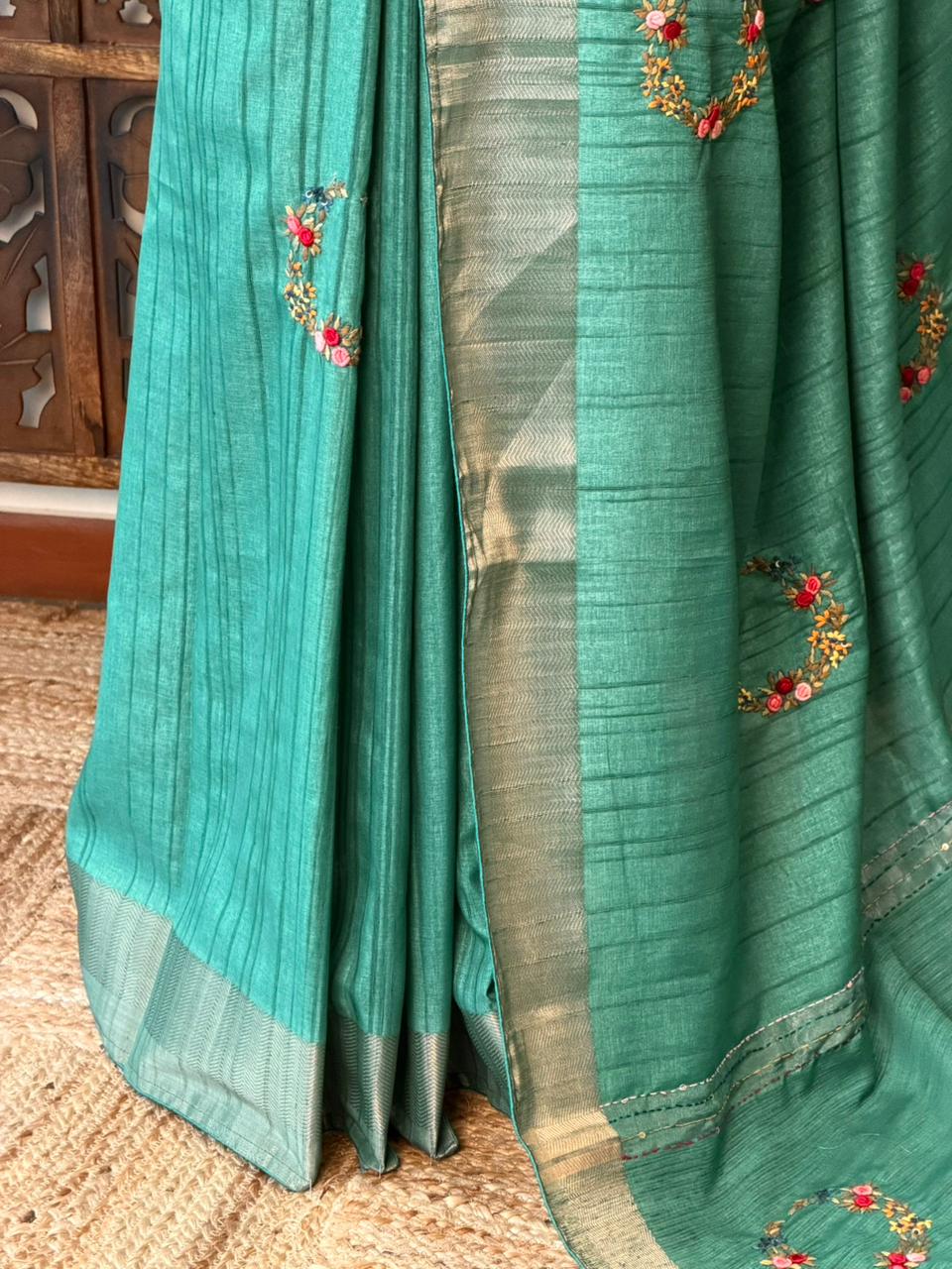 Soft tusser silk saree- PBR52A