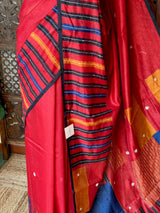 Red chanderi saree: PBR54