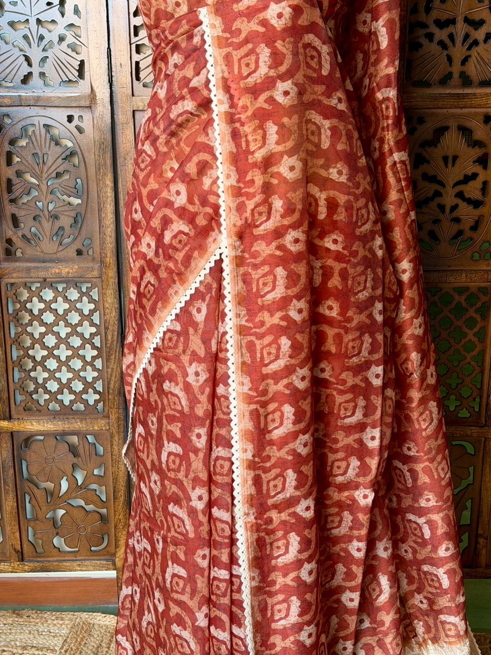 Maroon chanderi saree: PBR54AB