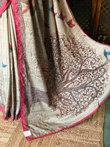 Soft tusser silk saree: PBR54AC