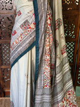 Soft tusser silk saree: PBR54AD