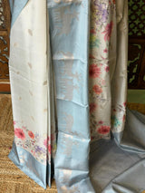 Pastal Blue Soft silk saree: PBR55