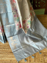 Pastal Blue Soft silk saree: PBR55