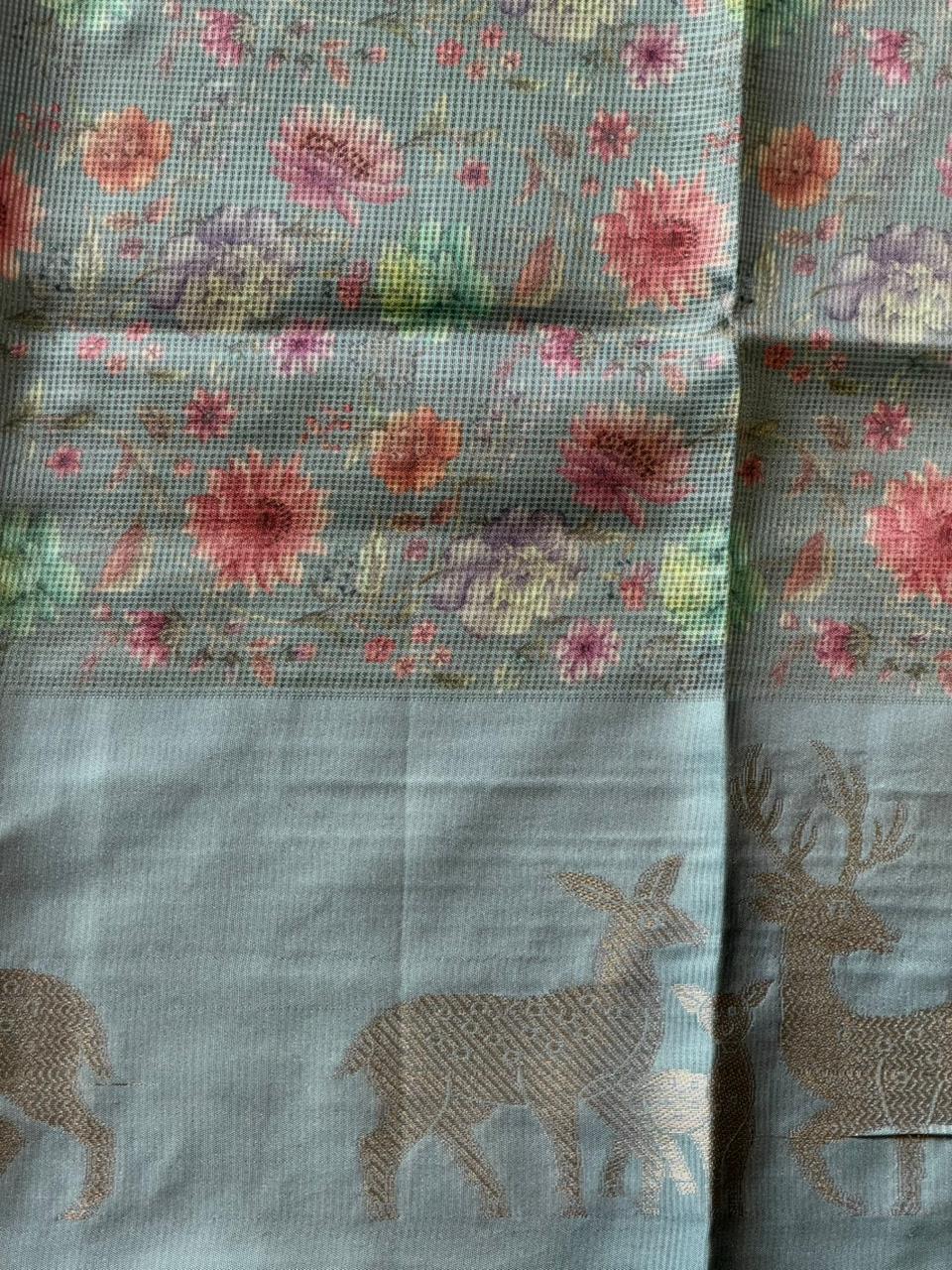 Pastal Blue Soft silk saree: PBR55