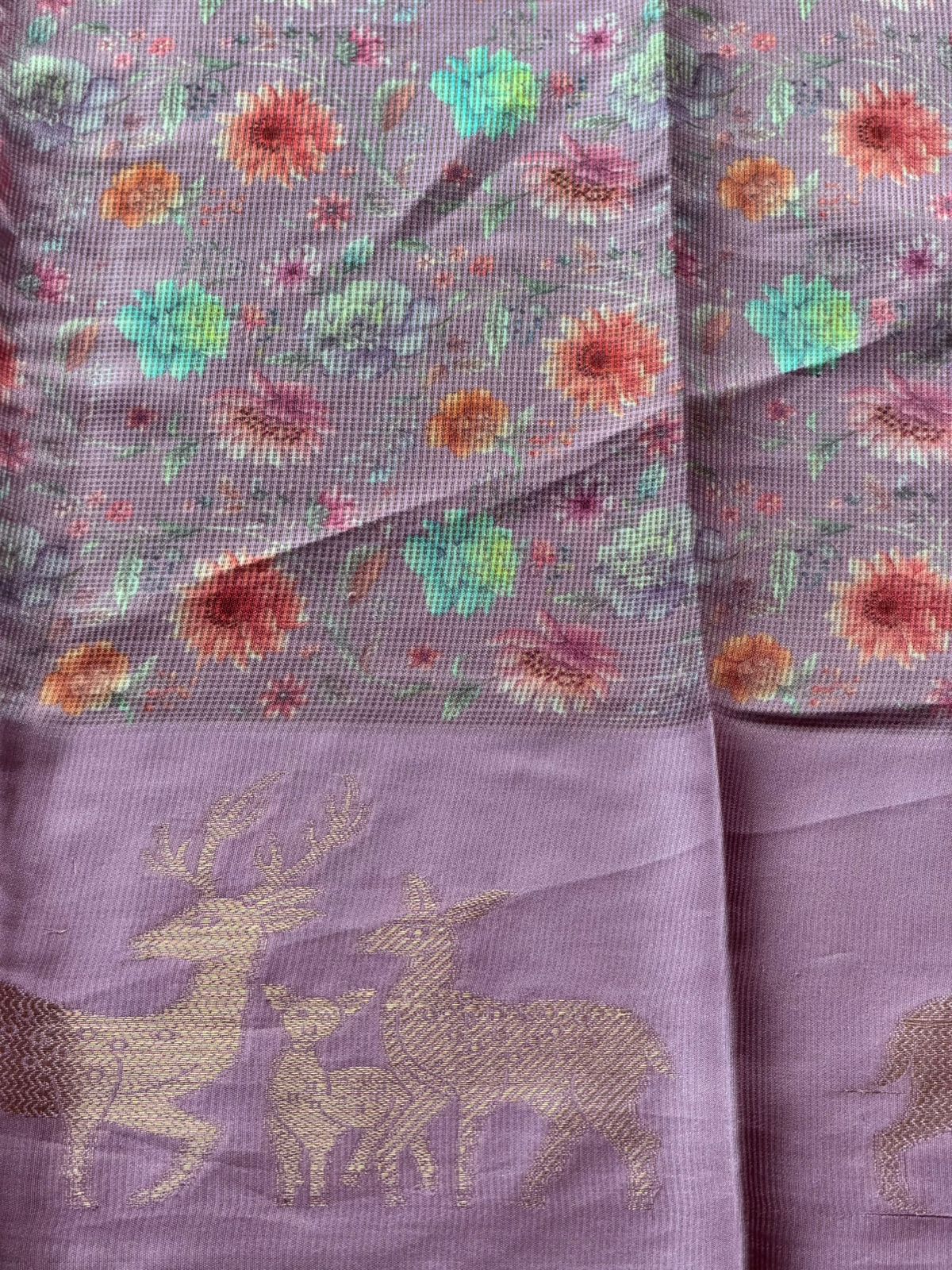 Lilac Pink Soft silk saree: PBR55A