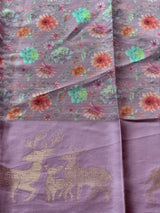 Lilac Pink Soft silk saree: PBR55A