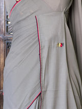 Grey soft Chiffon saree : PBR52F