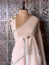 Nude Pink soft Chiffon saree : PBR52F4