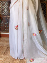 Nude shade soft muslin saree : PBR52H