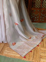 Nude shade soft muslin saree : PBR52H