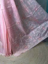 Pastal pink Net kotta saree - PBR34B4