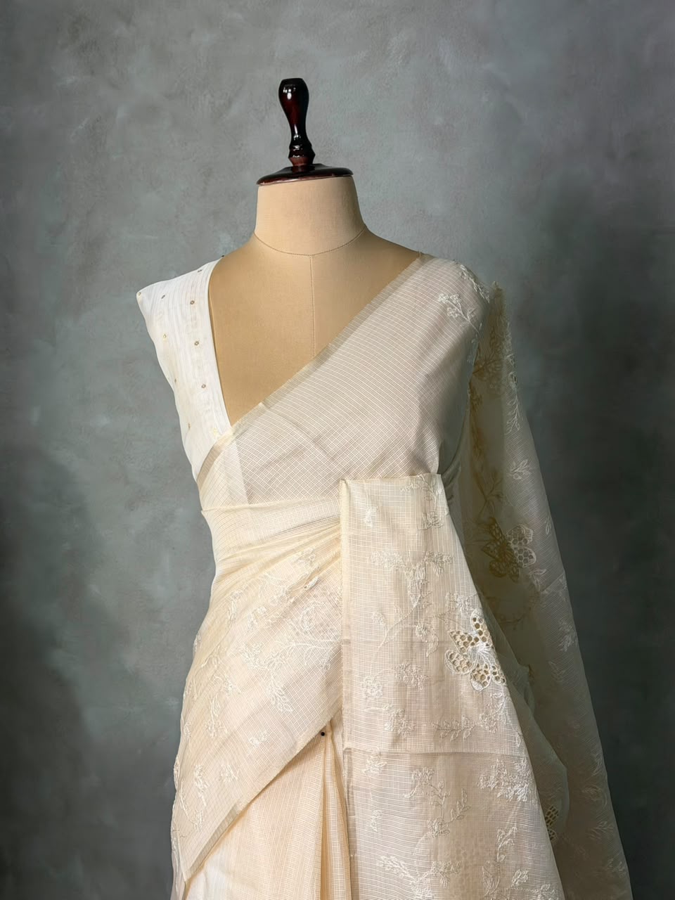 Nude peach Net kotta saree - PBR34B5