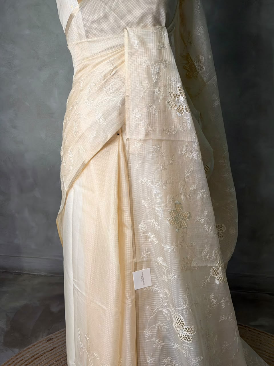 Nude peach Net kotta saree - PBR34B5