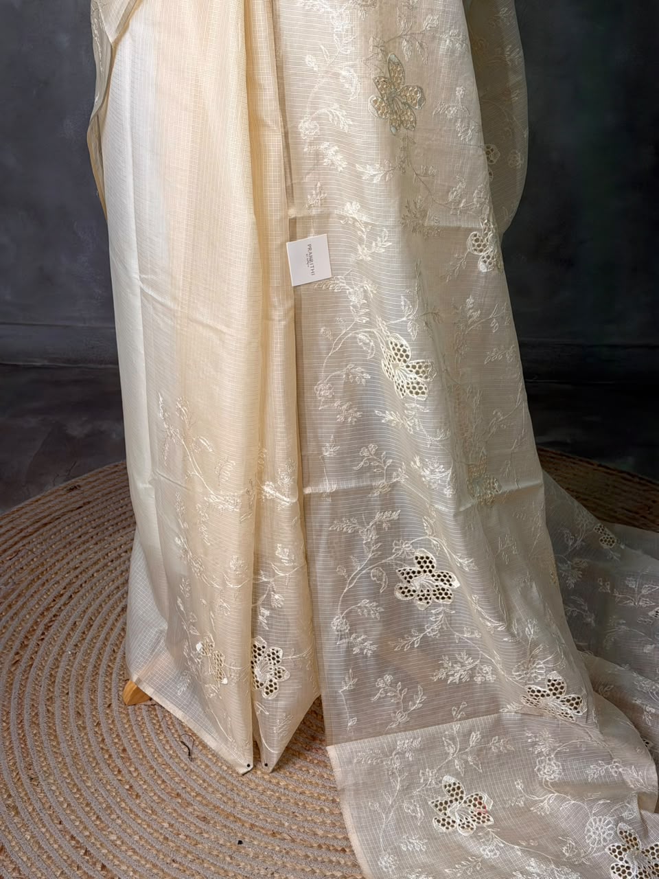 Nude peach Net kotta saree - PBR34B5