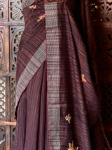 Handloom jute cotton saree- PBR59