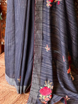 Handloom jute cotton saree- PBR59A