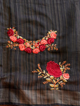 Handloom jute cotton saree- PBR59A