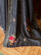 Handloom jute cotton saree- PBR59A