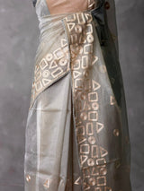 Grey Net kotta saree - PBR34B7