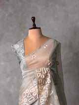 Grey Net kotta saree - PBR34B7