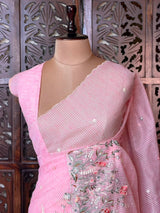 Pink Net kotta saree - PBR34B9
