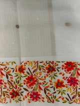 White soft silk saree - PBR35B1