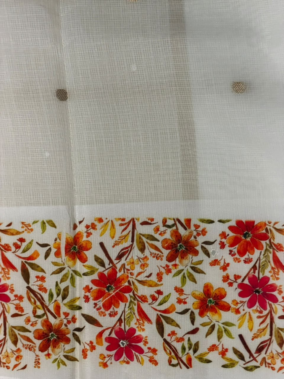 White soft silk saree - PBR35B1