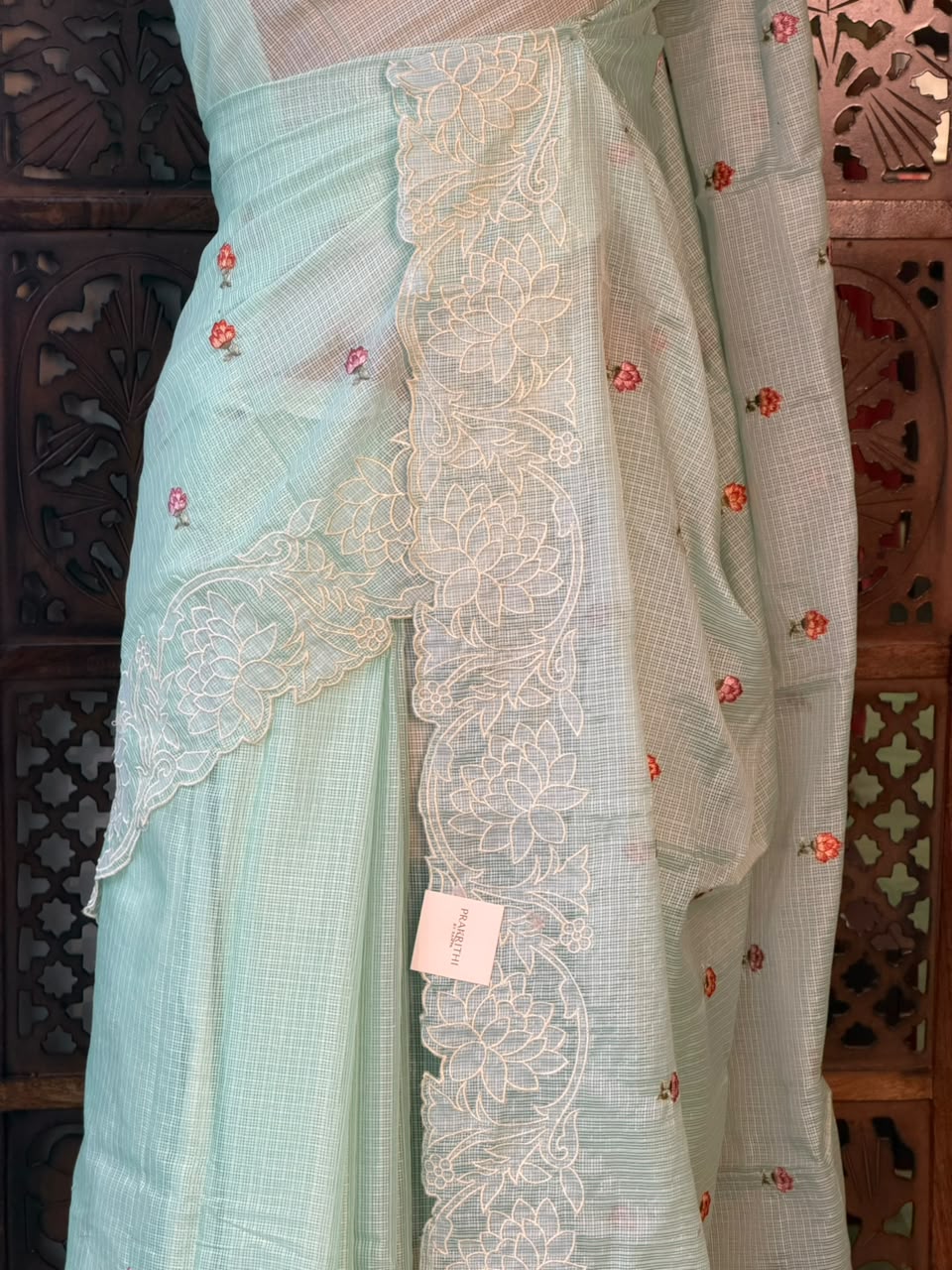 Pastal blue Net kotta saree - PBR34B11