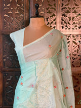 Pastal blue Net kotta saree - PBR34B11