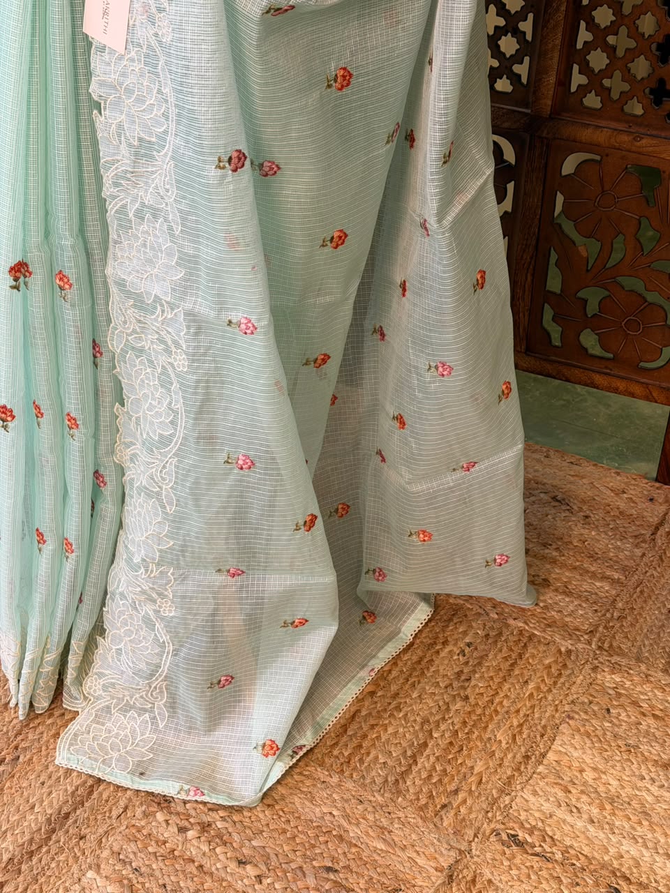 Pastal blue Net kotta saree - PBR34B11
